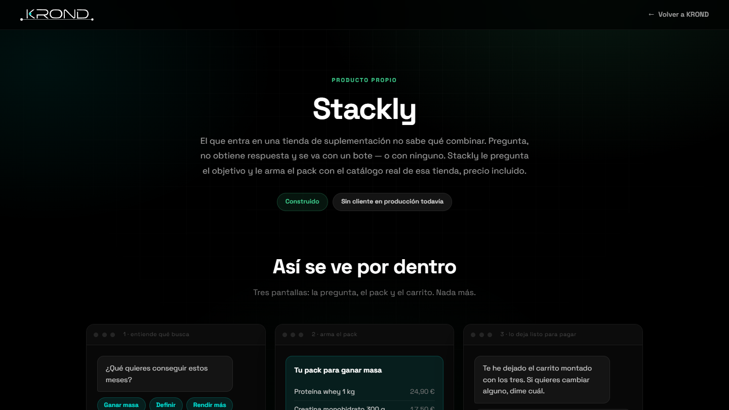 Vista previa de la p&aacute;gina de Stackly